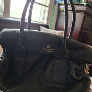Kate Spade Black Pebbled Leather Tote
